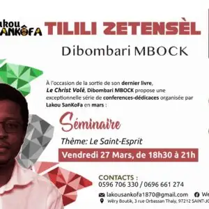 Conférence Dibombari MBOCK avec TILILI ZETINSEL le 27/03/26 à 18H30