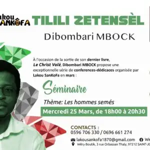 Conférence Dibombari MBOCK avec TILILI ZETINSEL le 25/03/26 à 18H